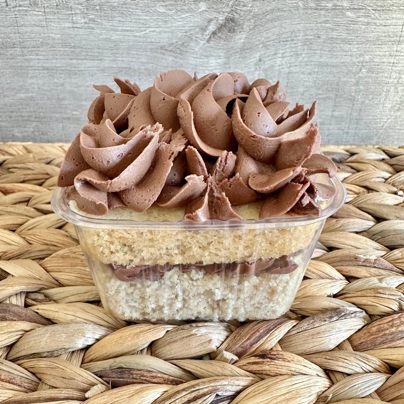 Gluten-free dairy-free vanilla cake with chocolate buttercream
